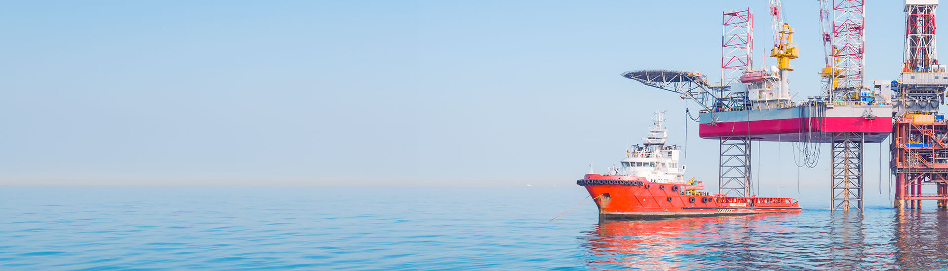 Brent oil rig at sea