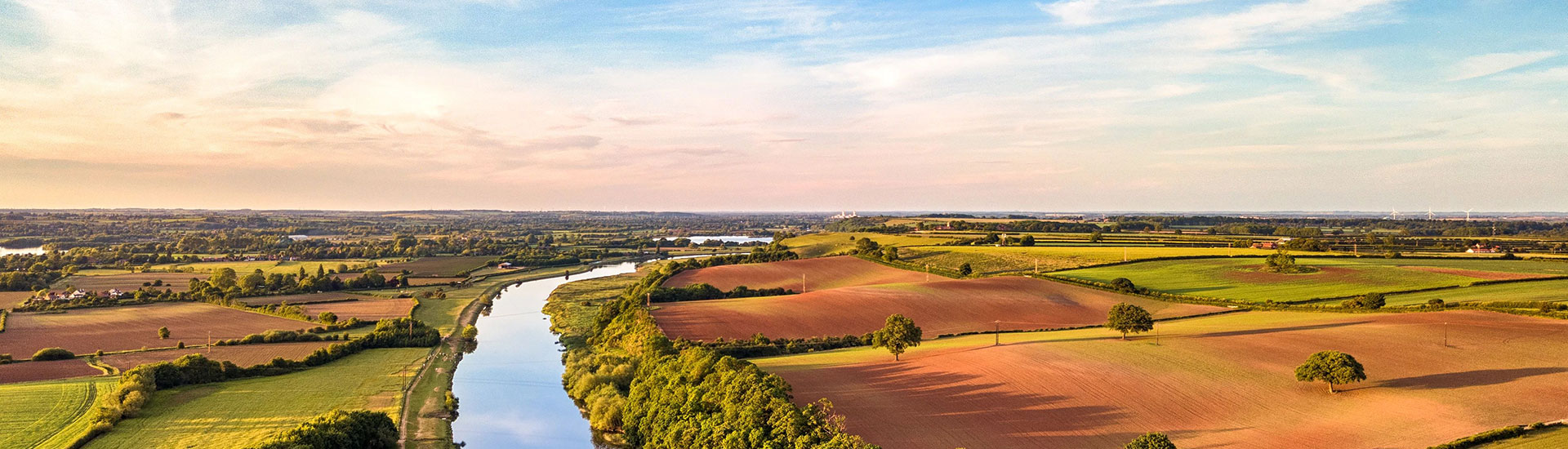 View of ploughed fields