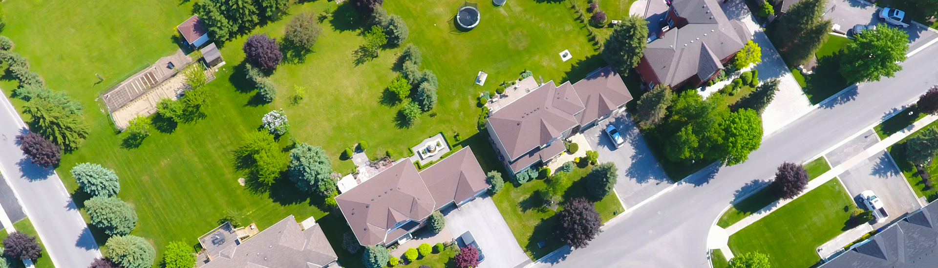 Birds-eye of residential homes