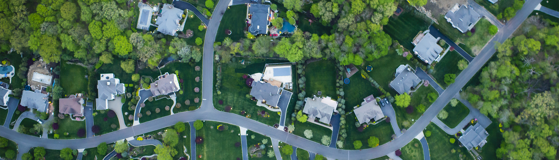 Birds-eye of residential homes