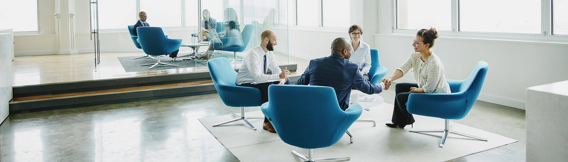 Meeting in an office