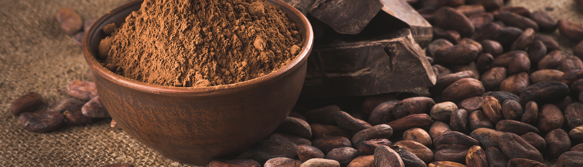 Cocoa beans and powder