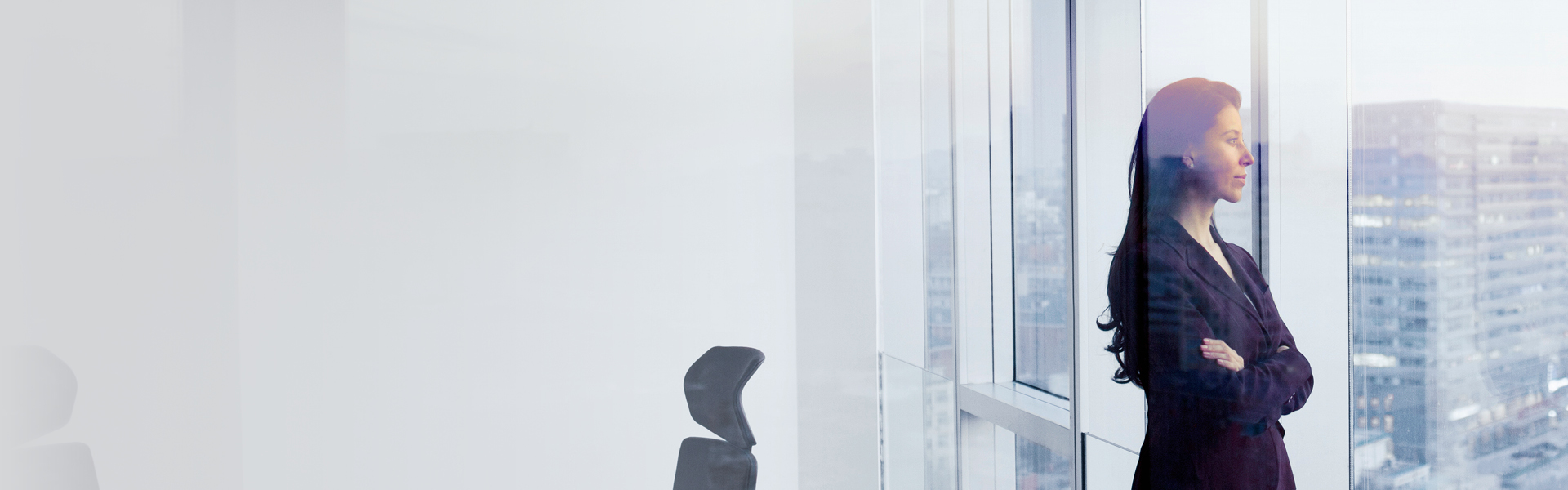 woman looking out of a window