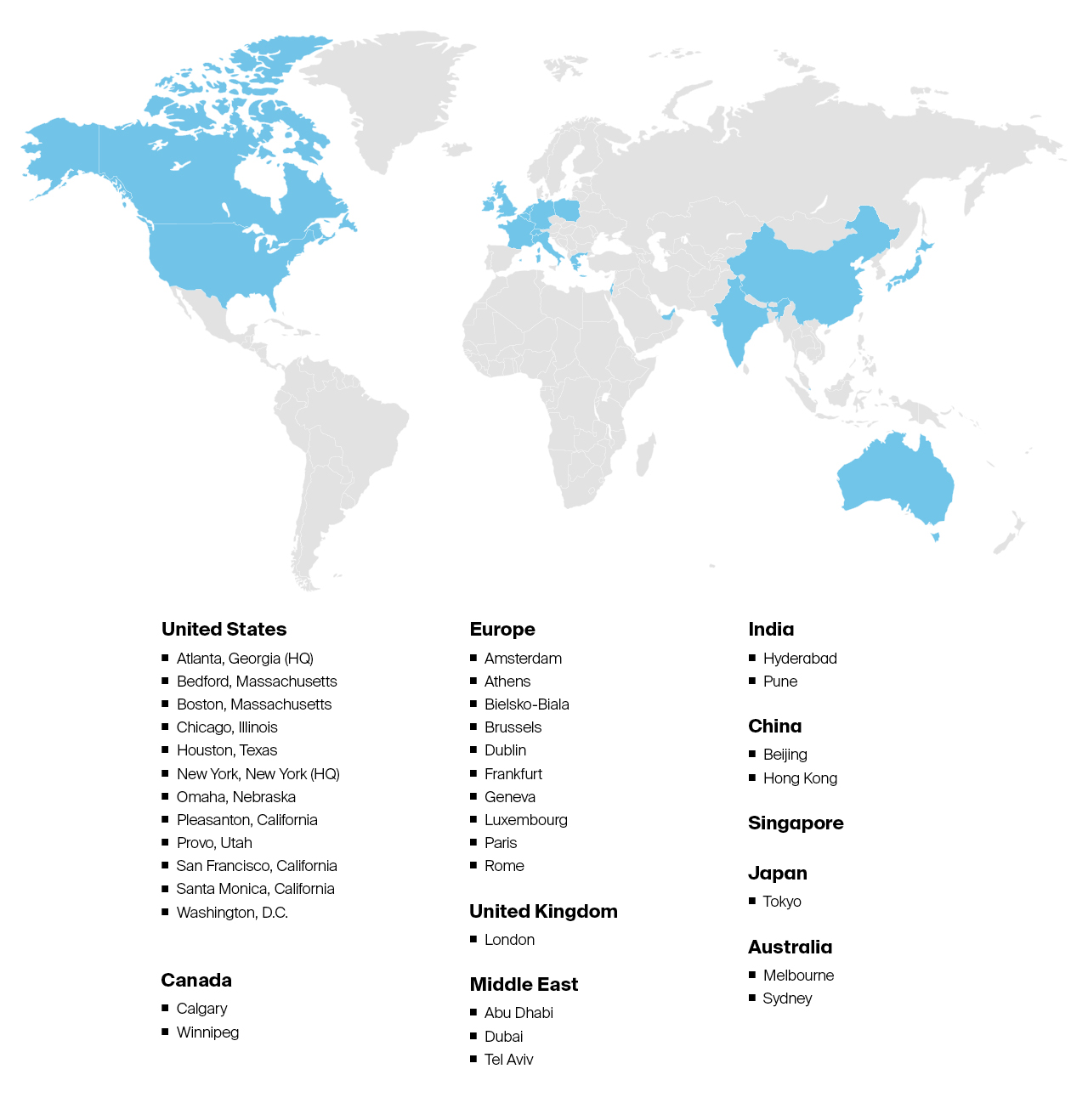 ICE Careers - Office Locations Map