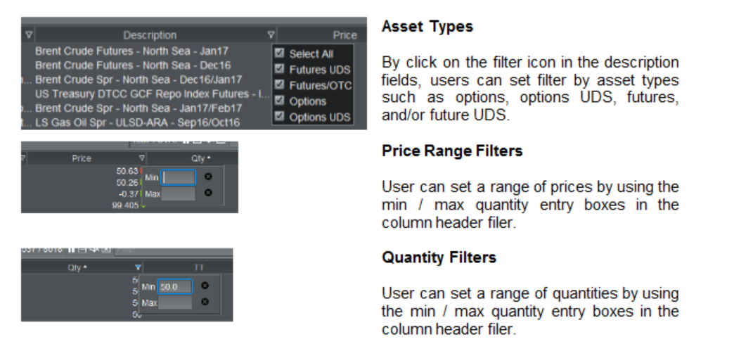 WebICE Ticker & Filtering