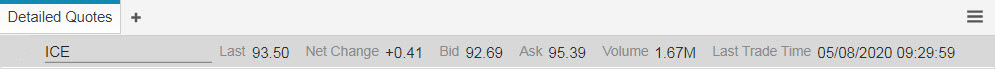ICE Widget - Detailed Quotes - Snap Quote View