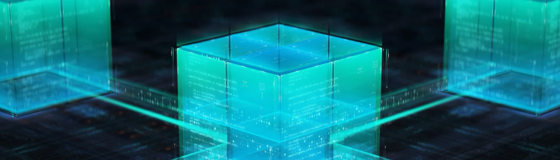 transparent blocks with data feeds