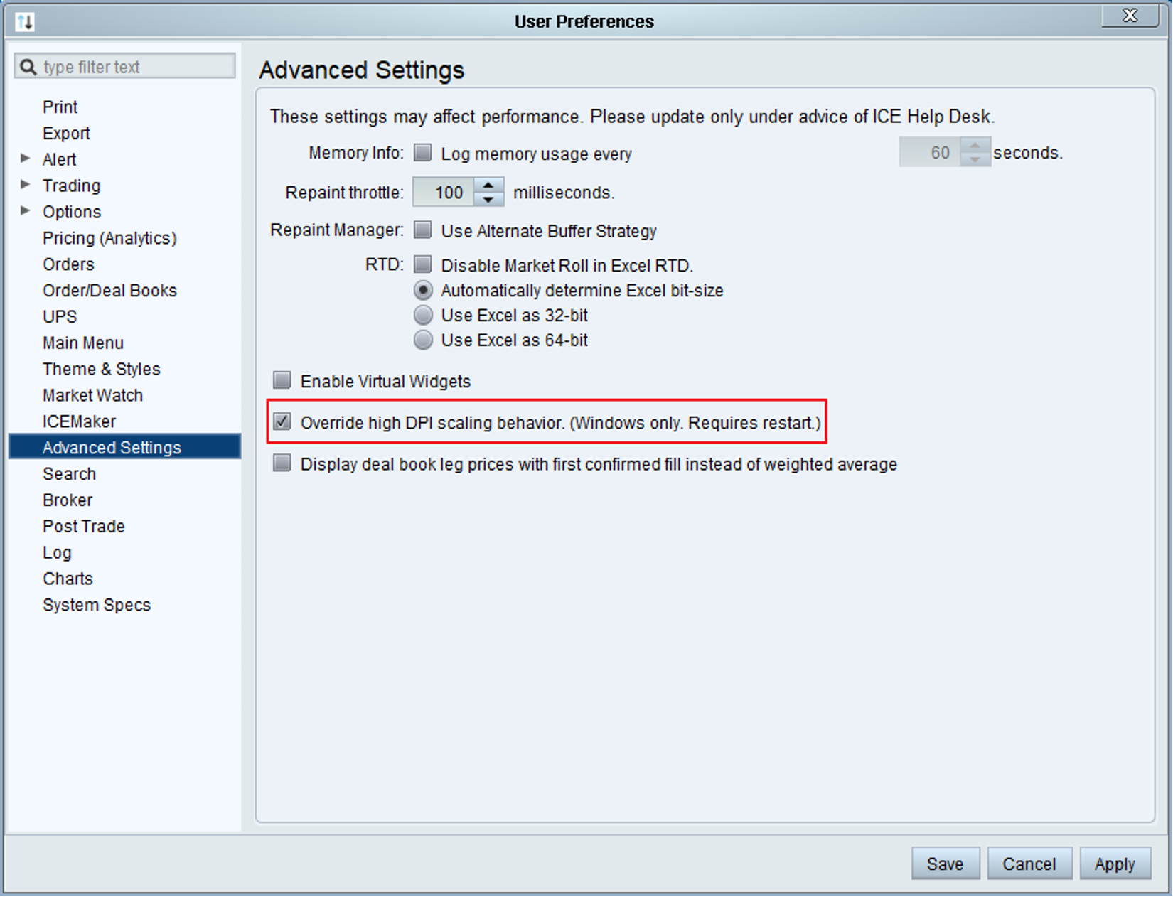 Native Application Scaling on a High-Resolution monitor