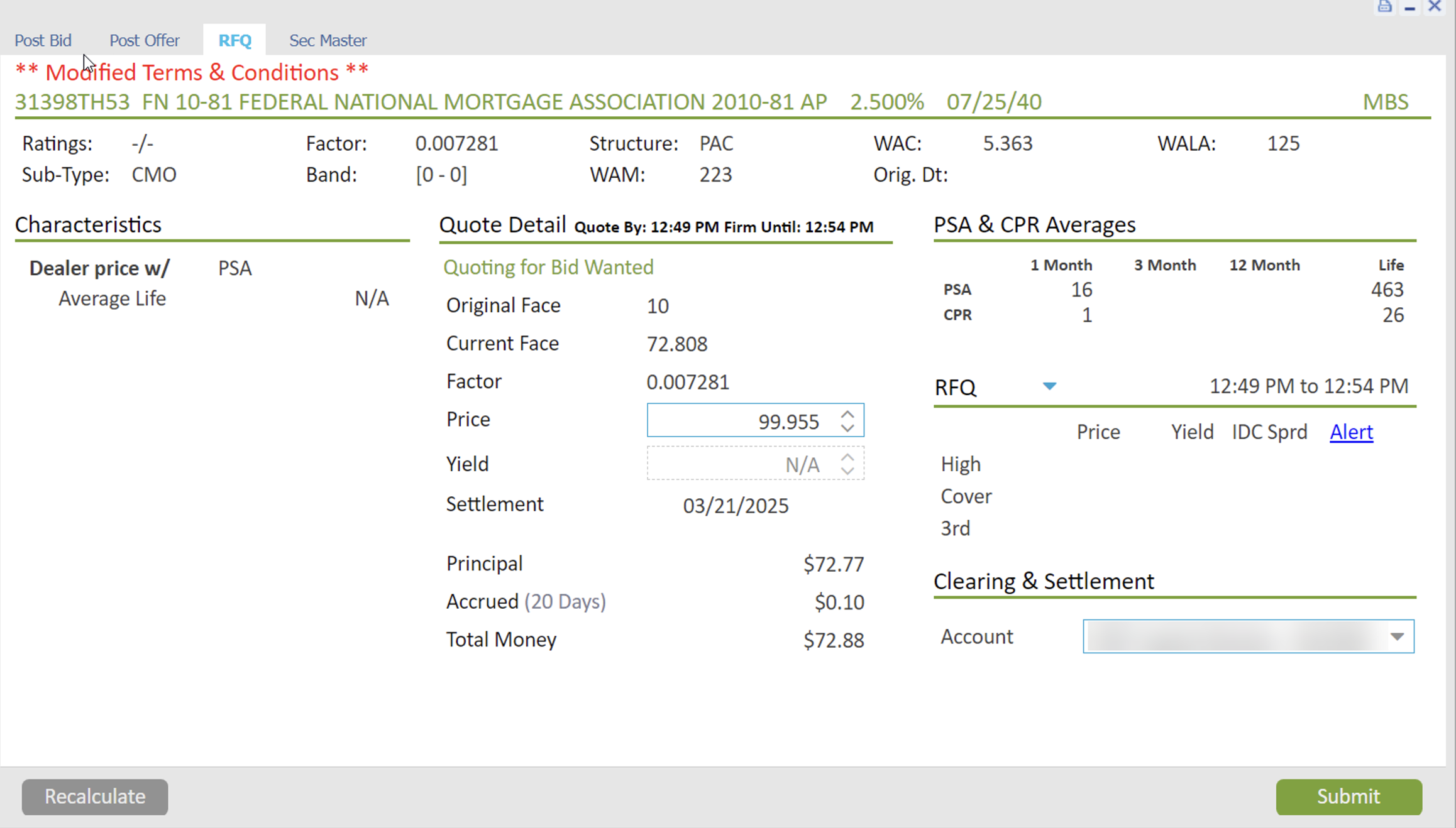 TMC Bonds GUI Add MBS RFQ Ticket