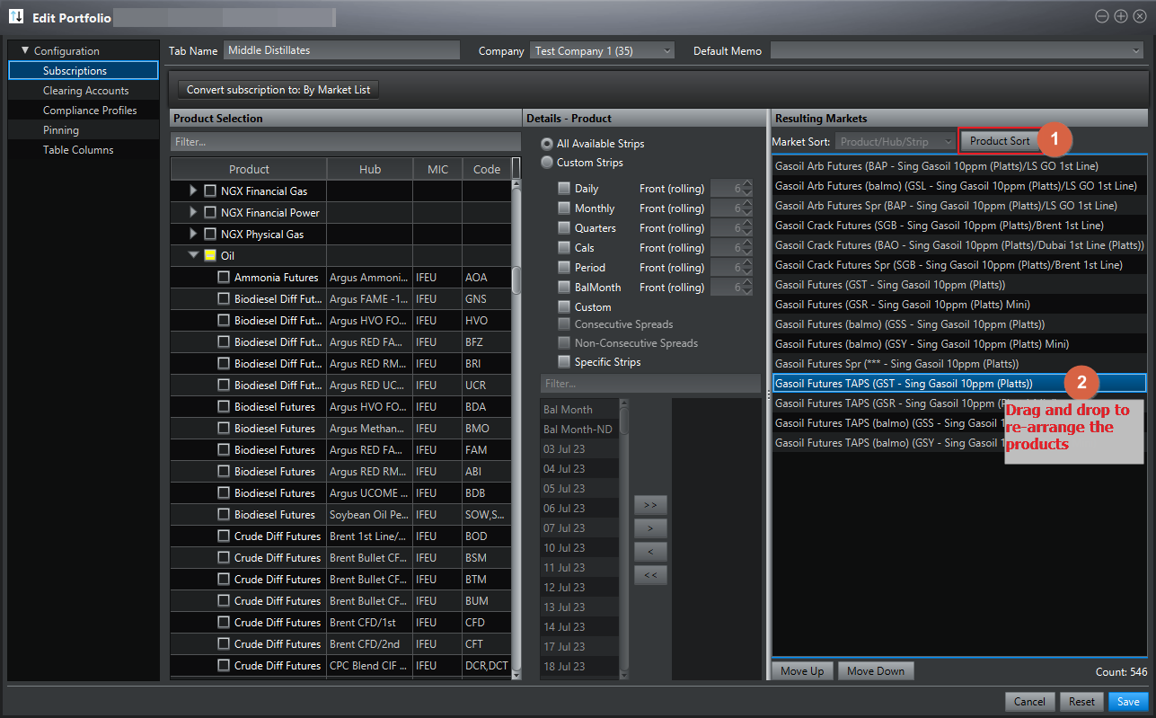 WebICE Portfolio Product Sort